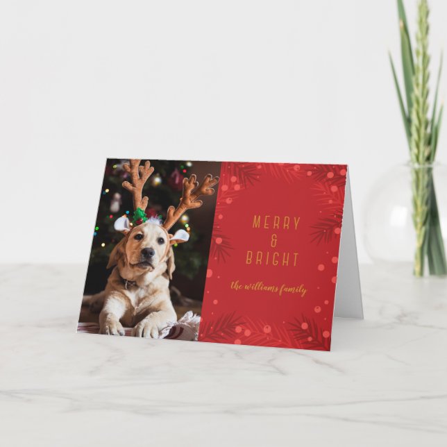 Merry & Bright | Holiday Photo Card (Front)