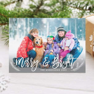 Merry & Bright Holiday Photo Card