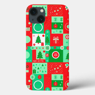 Merry & Bright Holiday Sparkle Pattern ❄️🎁 Joy iPhone 13 Case