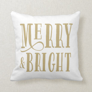Merry & Bright Holiday Throw Pillow