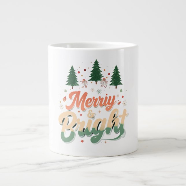 Merry & Bright Jumbo Mug   (Front)