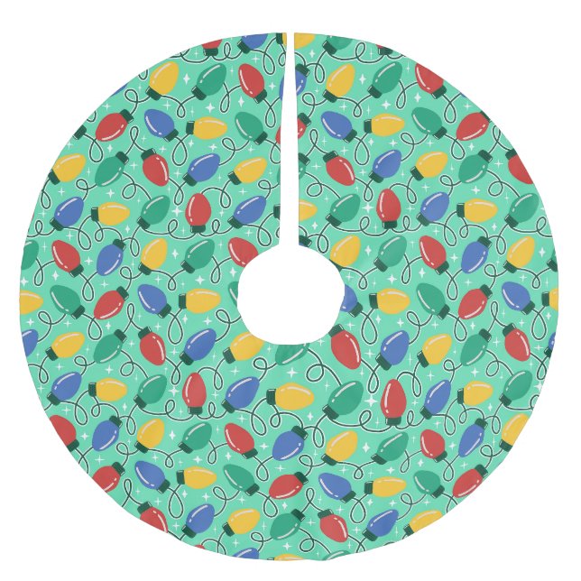 Merry & Bright Lights Brushed Polyester Tree Skirt (Front)