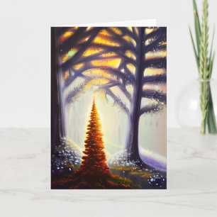 Merry & Bright Little Lit Up Christmas Tree Card
