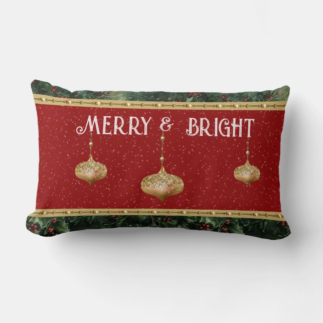 Merry & Bright Lumbar Pillow (Front)