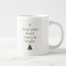 Merry & Bright | Minimalist Christmas Quote mug