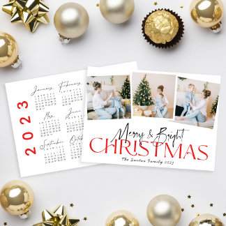 Merry&Bright Modern calligraphy 2023 Calendar