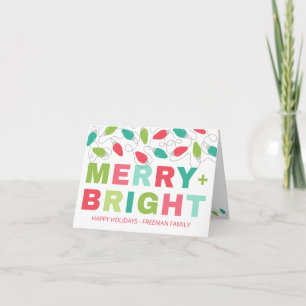 Merry + Bright Modern Holiday Card