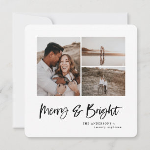 Merry & Bright multi photo christmas card