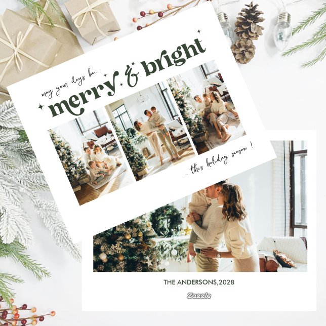 Merry & Bright Neutral Christmas photo  Holiday  (Creator Uploaded)