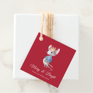 Merry & Bright Nutcracker Mouse Christmas Favour Tags