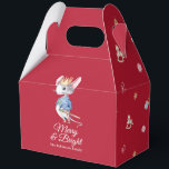 Merry & Bright Nutcracker Mouse Favour Box<br><div class="desc">Add a touch of nostalgic charm to your holiday celebrations with this elegant Christmas favour box. Featuring a watercolor nutcracker mouse on a rich red background with the festive phrase “Merry & Bright, ” it brings warmth and whimsy to your holiday table. Perfect for party favours, small gifts, or festive...</div>