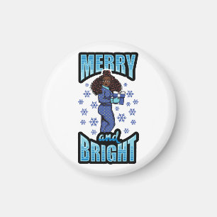 Merry & Bright Pajama Melanin X-mas Sweater Sista Magnet