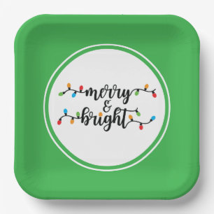 Merry & Bright Paper Plate