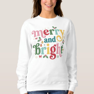 Merry & Bright Pastel Christmas Women’s  Sweatshirt