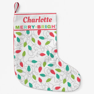Merry + Bright Personalised Christmas Stocking