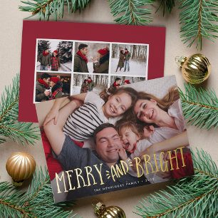 Merry & Bright + Photo Collage Back