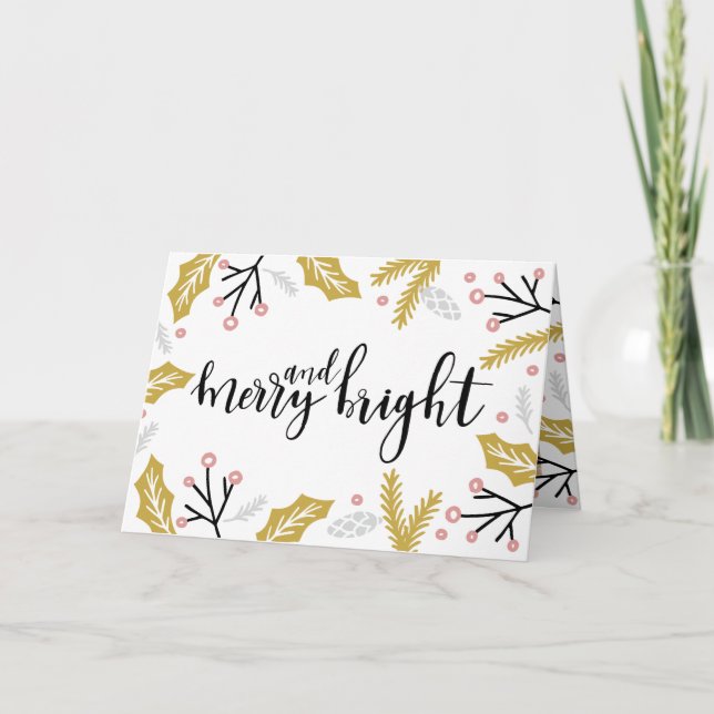 Merry & Bright | Photo Holiday Card (Front)