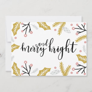 Merry & Bright   Photo Holiday Card