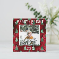 Merry & Bright Photo Red Metallic Glitter