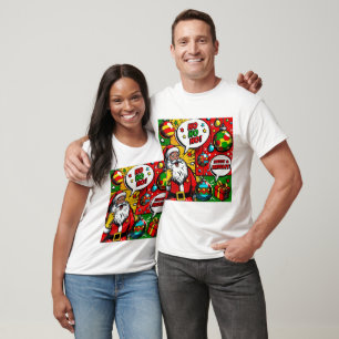 Merry & Bright Pop Art – Bold Christmas T-Shirt