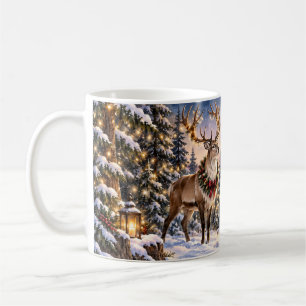 Merry & Bright Reindeer Christmas Mug