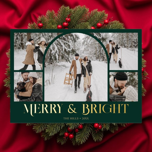 Merry Bright Retro Arch Photo Collage (Creator Uploaded)