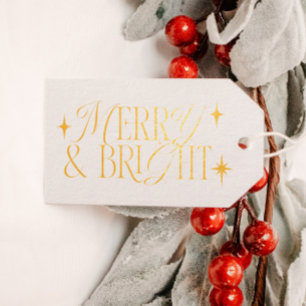 Merry & Bright Retro Stars Gift Tags