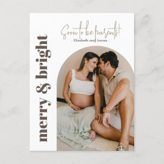 Merry & Bright Soon To Be Parents Holiday Photo