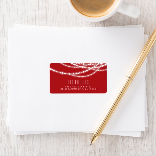 Merry & Bright Sparkles Holiday Address Labels (Insitu)