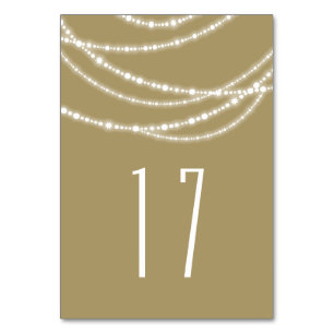 Merry & Bright Sparkles Holiday Table Number Card