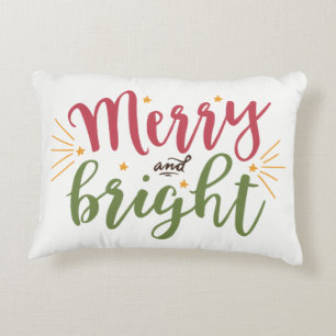 Merry & Bright Sparkling Christmas Accent Pillow