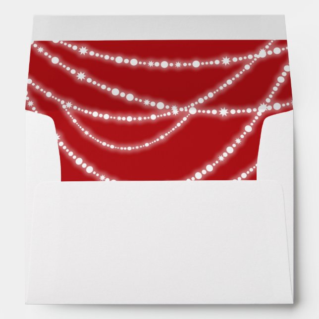 Merry & Bright Sparkling Lights Stylish Christmas Envelopes (Back (Bottom))