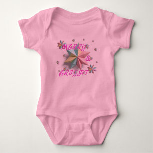 Merry & Bright Stars Baby Bodysuit