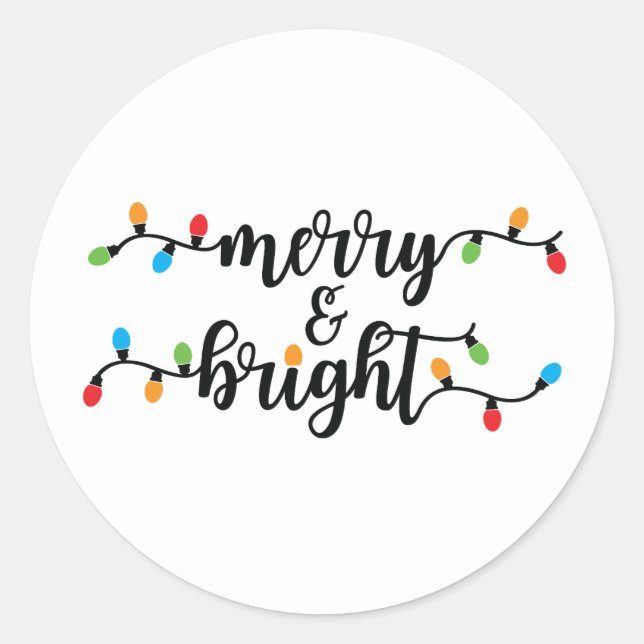 Merry & Bright Stickers  (Front)
