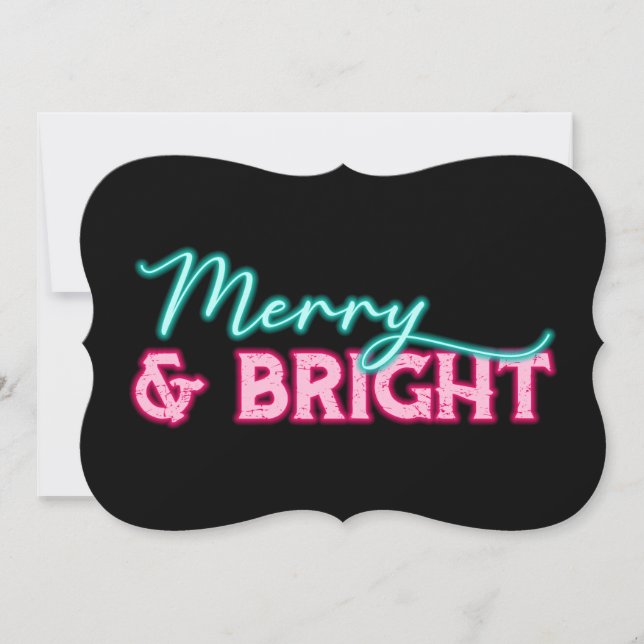 Merry & Bright Thank You Card (Front)