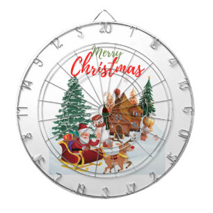 Merry & Bright Throw Pillow – Cosy Christmas Home Dartboard