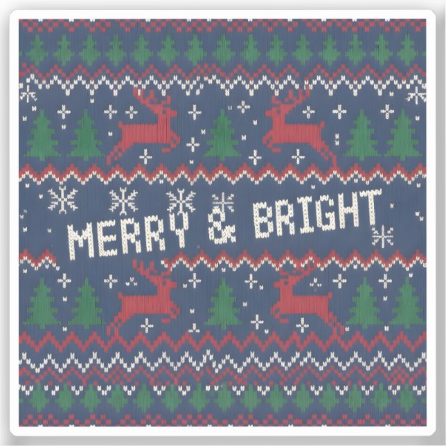 Merry & Bright Ugly Christmas Sweater (Front)