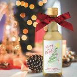 Merry & Bright Watercolor Christmas Tree Mini Wine Label<br><div class="desc">These mini wine bottle labels feature a festive design with an abstract watercolor Christmas tree and a caption reading: Merry & Bright. There is space for a short greeting and the bottle contents below. Artsy & unique, these labels are perfect as stocking stuffers, for home wine makers, or anyone who...</div>