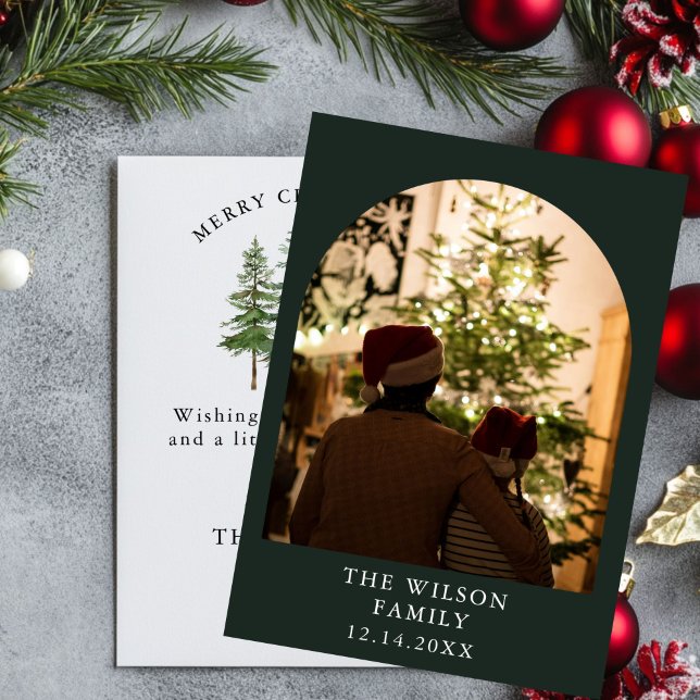 Merry & Bright – Watercolor Forest Christmas Invitation (Creator Uploaded)