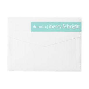 Merry & Bright Wrap Around Address Labels