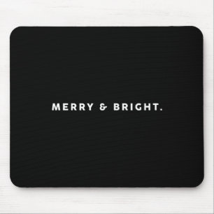 Merry Bright Xmas Funny Christmas Subtle Minimal H Mouse Pad