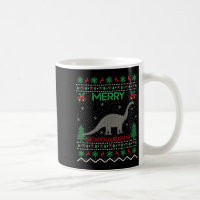 Merry Brontosaurus Xmas Gift Ugly Brontosaurus Chr