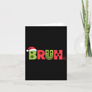 Merry Bruh Christmas Family Matching Pajama Santa  Card