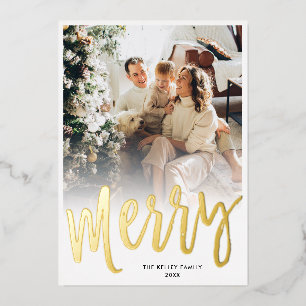 Merry Brush Script Minimalist Vertical Photo Real