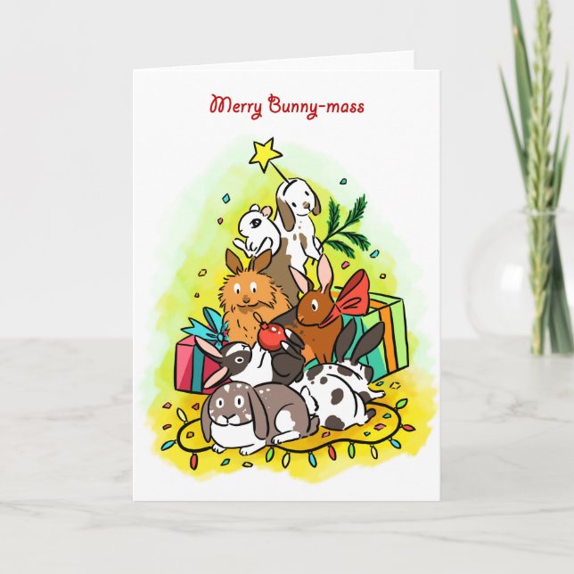 Merry Bunny-mass Holiday Card (Front)