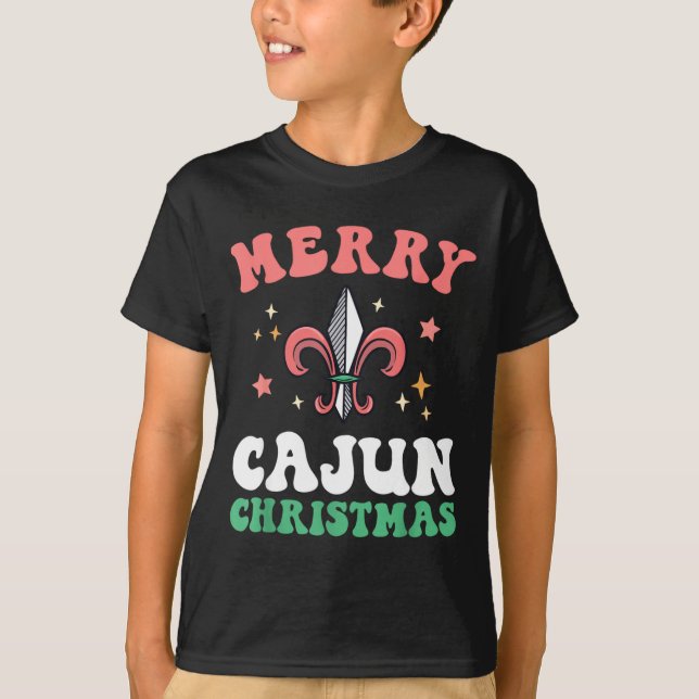 Merry Cajun Christmas Southern Louisiana Xmas New  T-Shirt (Front)