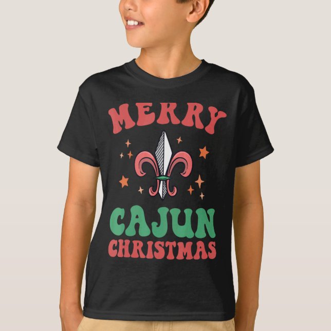 Merry Cajun Christmas Southern Louisiana Xmas New  T-Shirt (Front)