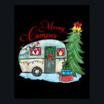 Merry Camper Christmas Santa Camper Camng Truck Xm Poster<br><div class="desc">Merry Camper Christmas Santa Camper Camng Truck Xmas Tree</div>
