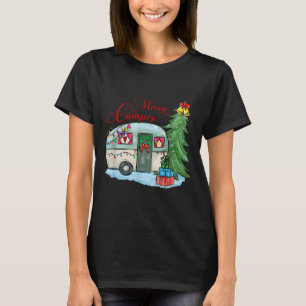Merry Camper Christmas Santa Camper Camng Truck Xm T-Shirt