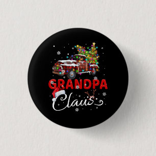 Merry Camper Christmas Santa Camping Truck Family 3 Cm Round Badge
